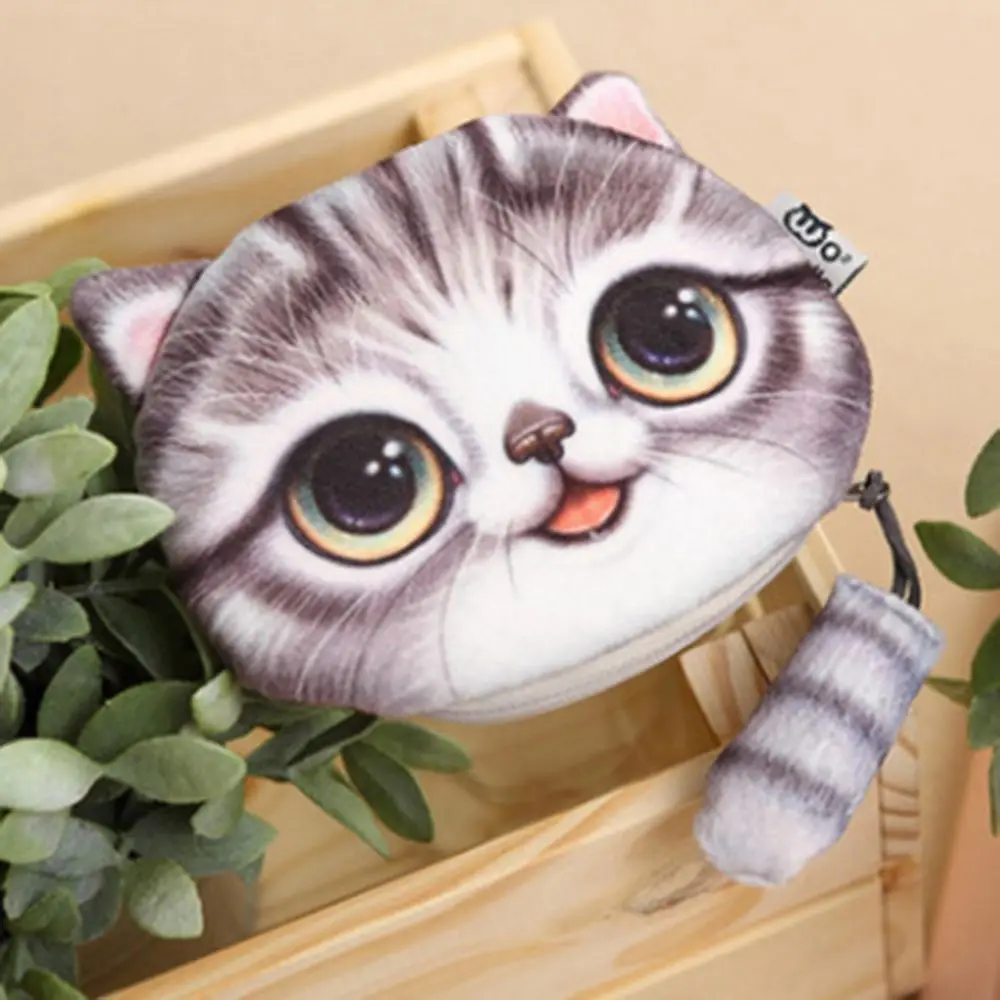 ISKYBOB милый мультяшный 3D чехол с кошкой/собачкой кошелек для мелочи карманом
