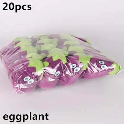 20 шт./лот мини плюшевые игрушки овощи фрукты Мини куклы яблоко перец баклажаны