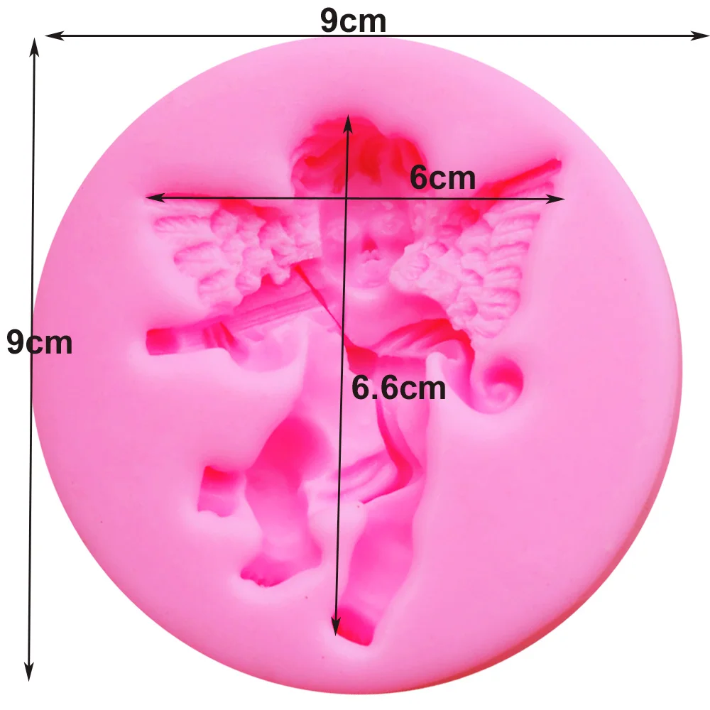 M422 Детский ангел играет в УФ-смола силиконовая форма помадка шоколадные конфеты