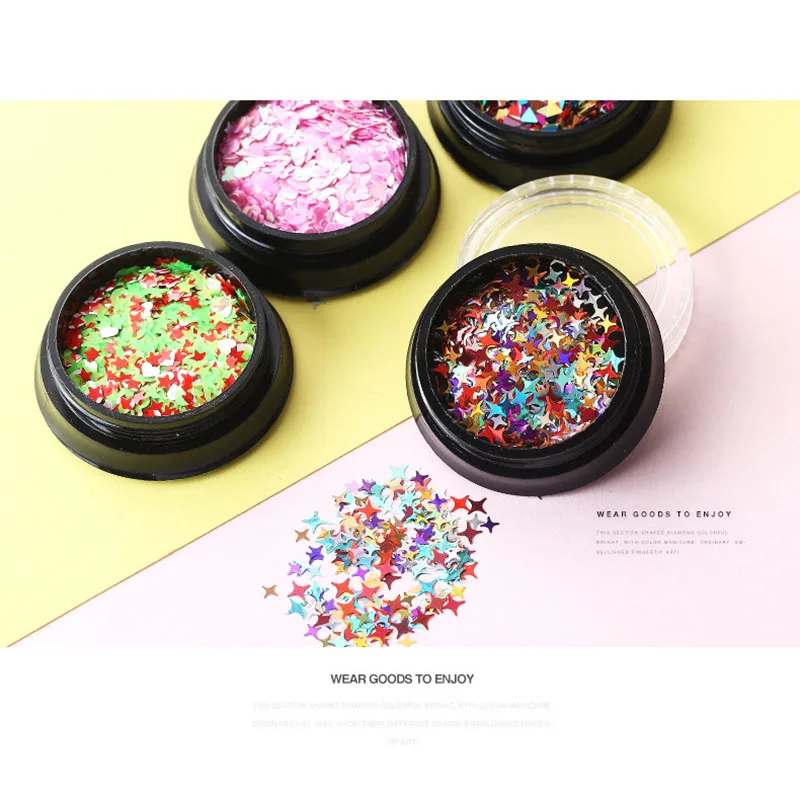 1 коробка блёстки для ногтей Русалка хлопья блестящие украшения маникюра