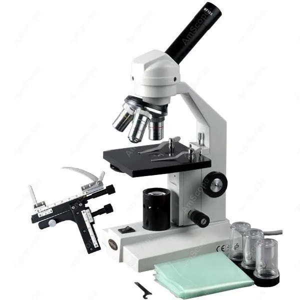 Студенческий составной Микроскоп AmScope Supply 40X 1000X студенческий с механической