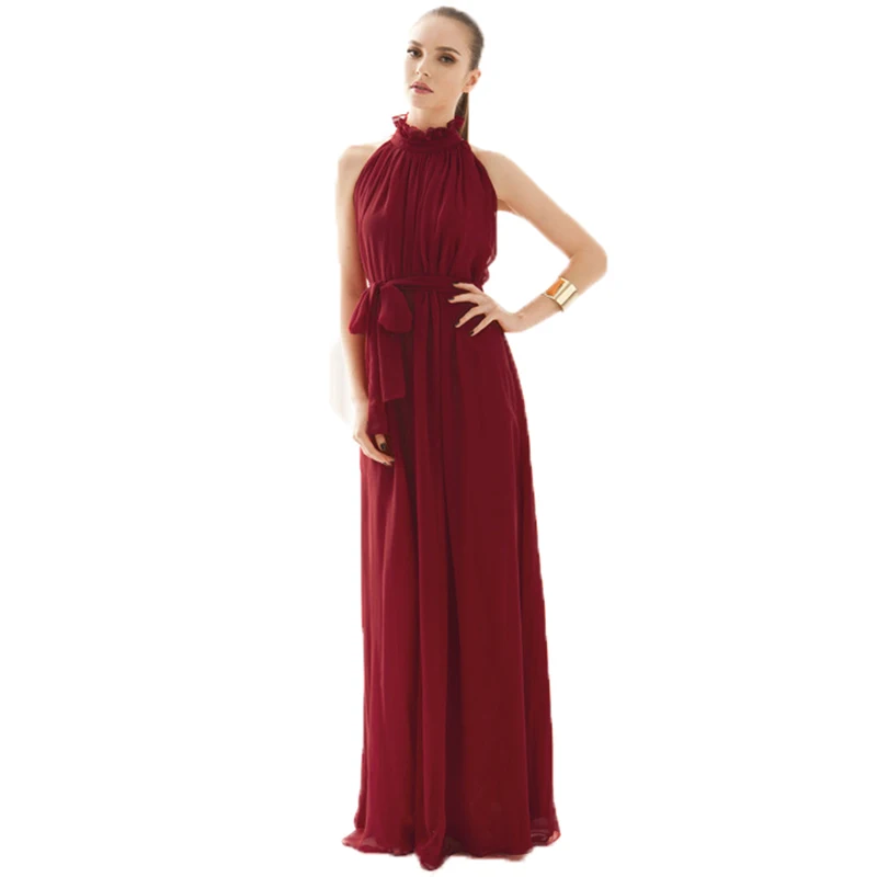 Летняя Пляжная одежда 2017 длинное шифоновое платье в богемном стиле для девочек