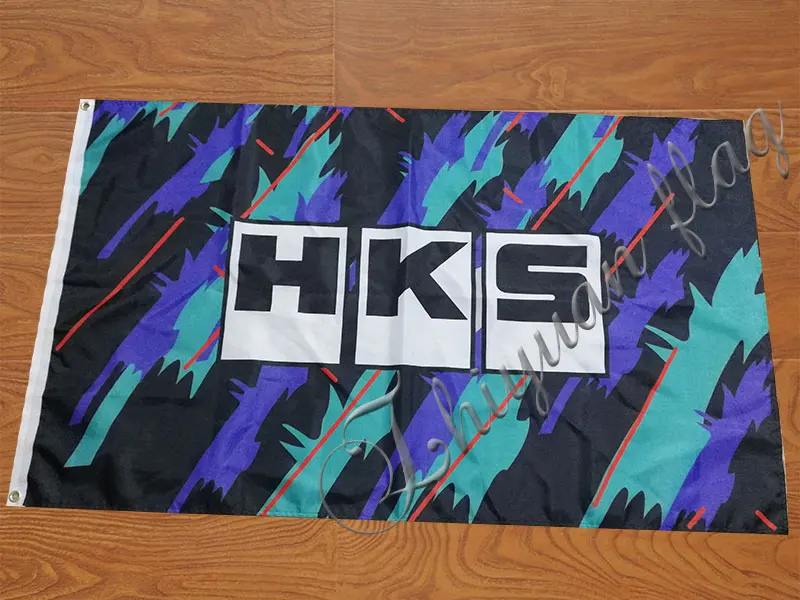 HKS флаг 90x150 см с 100D полиэстер пользовательский цифровой печати односторонний