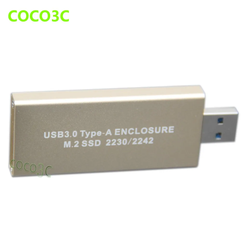 USB 3 0 к B key M.2 SATA SSD корпус USB3.0 NGFF + M Ключ адаптер M2 мобильный ящик для Transcend MTS400 PLEXTOR |