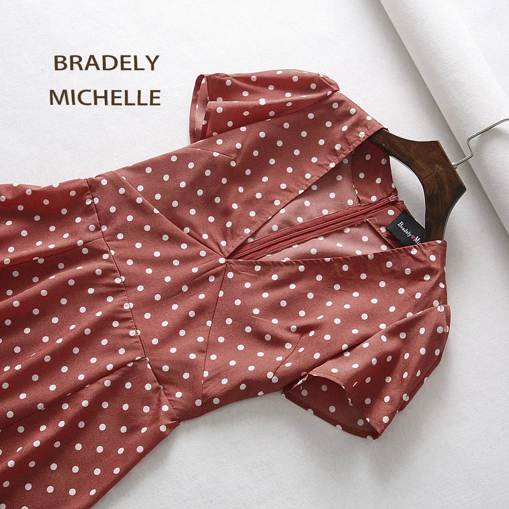 BRADELY MICHELLE, Летнее мини платье, сексуальное, v-образный вырез, короткий рукав, с принтом, платья для женщин на молнии