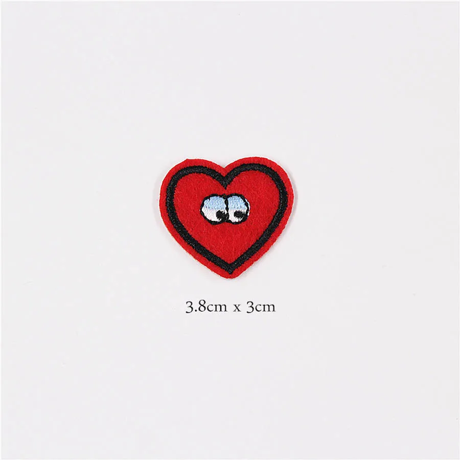 BU165N6 Heart Милые маленькие нашивки с героями мультфильмов, железные аппликации для обуви, аксессуары для одежды, тканевые нашивки BU165 - Цвет: BU165N6 Heart