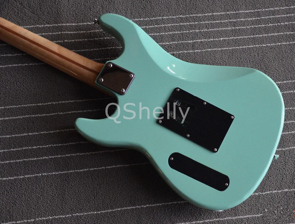 Высокое качество QShelly пользовательский крем пикап хром floyd rose birdeye клен фиксирующая гайка шеи электрогитара музыкальный инструмент магазин