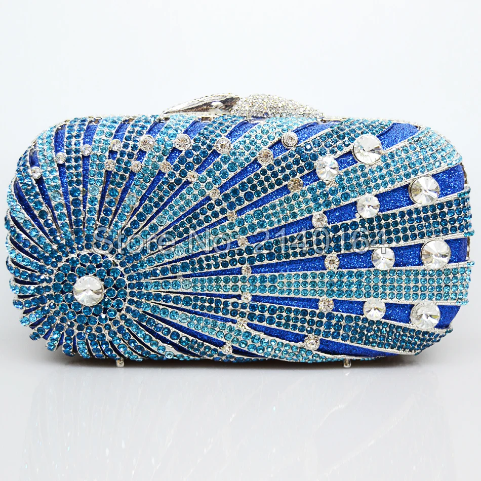 Прекрасный оранжевый роскошный блестящий кристалл камни вечерняя сумка