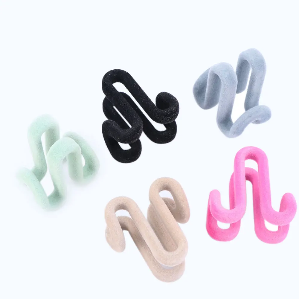 3 шт. переносные крючки Многофункциональная Вешалка из флока с двойным крючком