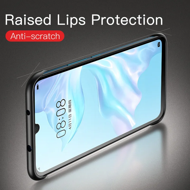 USLION безрамный Прозрачный матовый чехол для телефона Huawei P30 Pro P20 Mate 20 10 Honor V20