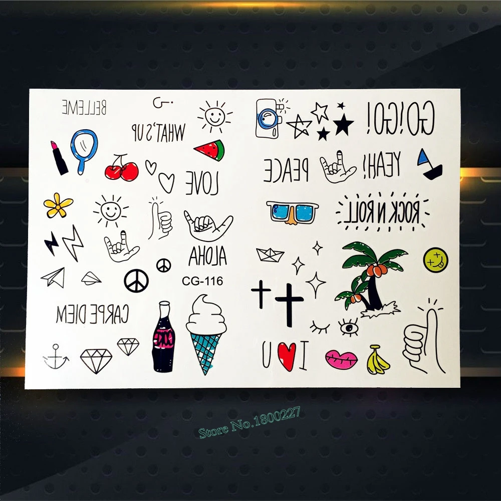 1 шт. очаровательные временные татуировки в виде цветов бабочек сексуальные