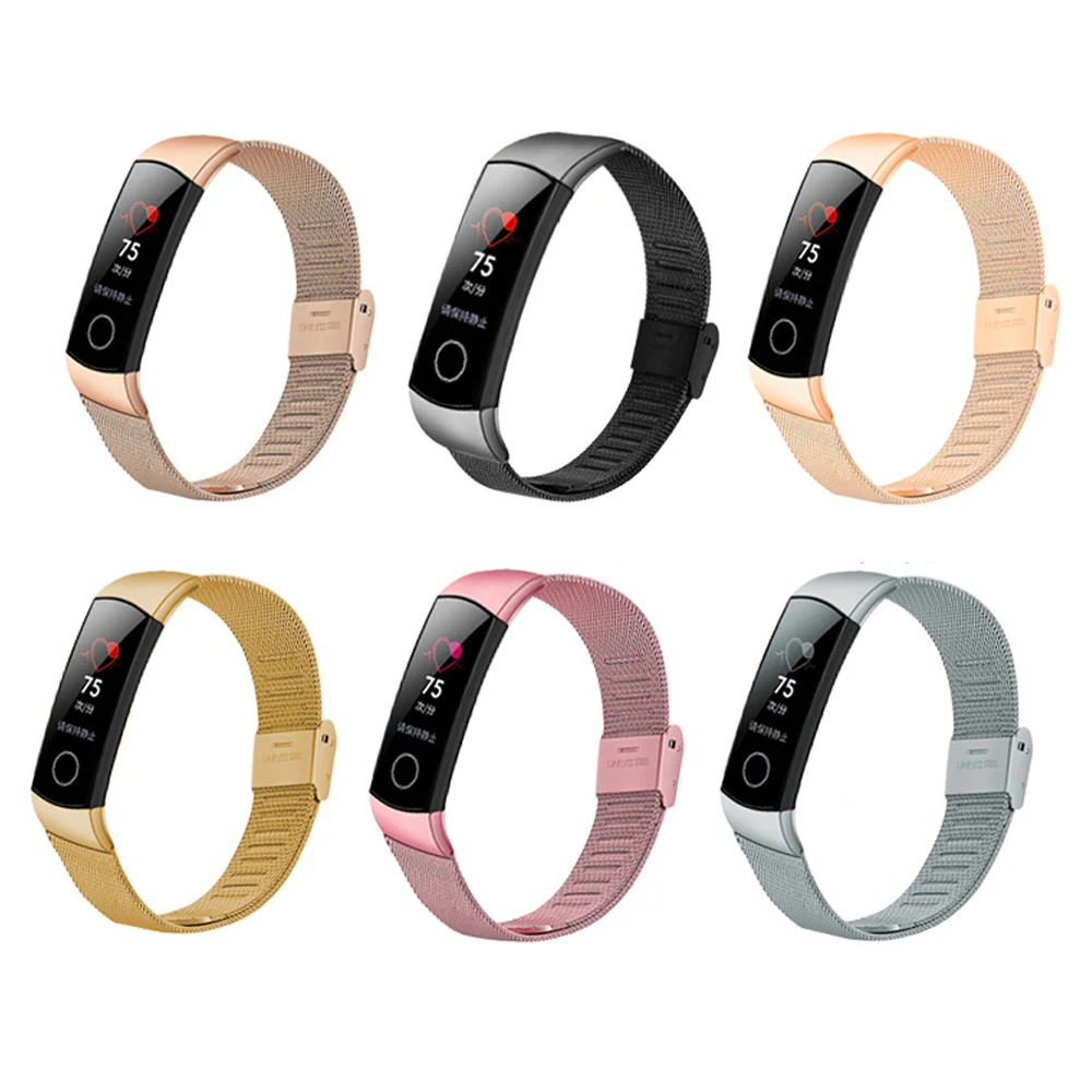 Hangrui браслет для huawei Honor Band 4 ремешок металлический Миланский Браслет умный