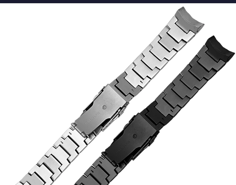 PEIYI точный стальной ремешок адаптированный Casio стальной ремешок для часов водонепроницаемый мужской ремешок EF-535D-7A часы с цепочкой серебристый черный