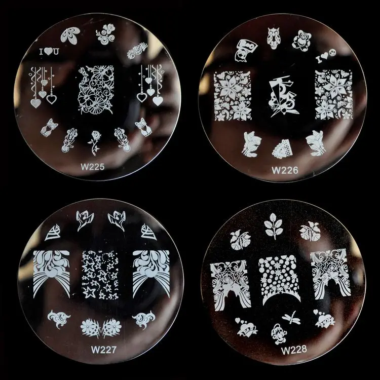 Штамп для ногтей штамповочные пластины наконечник самодельный дизайн шаблон