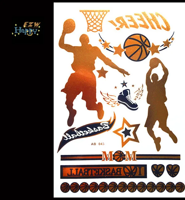 2015 Новый Баскетбол NBA звезда временная татуировка браслет tipping нетоксичный