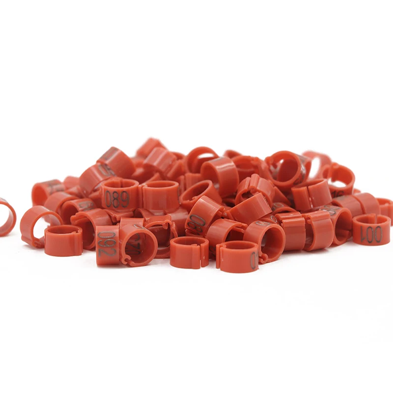 2 Set Of 1-100 Numbered 10mm Poultry Bird Pigeon Duck Chicken Clip Leg Color Foot Rings Pet Management Logo Identification Tool
