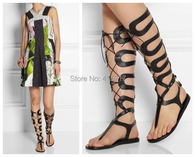 Ancient Greek Sandals Knee High Summer 
