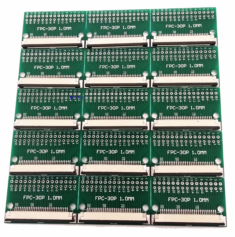 Бесплатная доставка 10 шт. FFC FPC 30PIN плата передачи с разъемом Для DIP 2 54 адаптера 1 мм