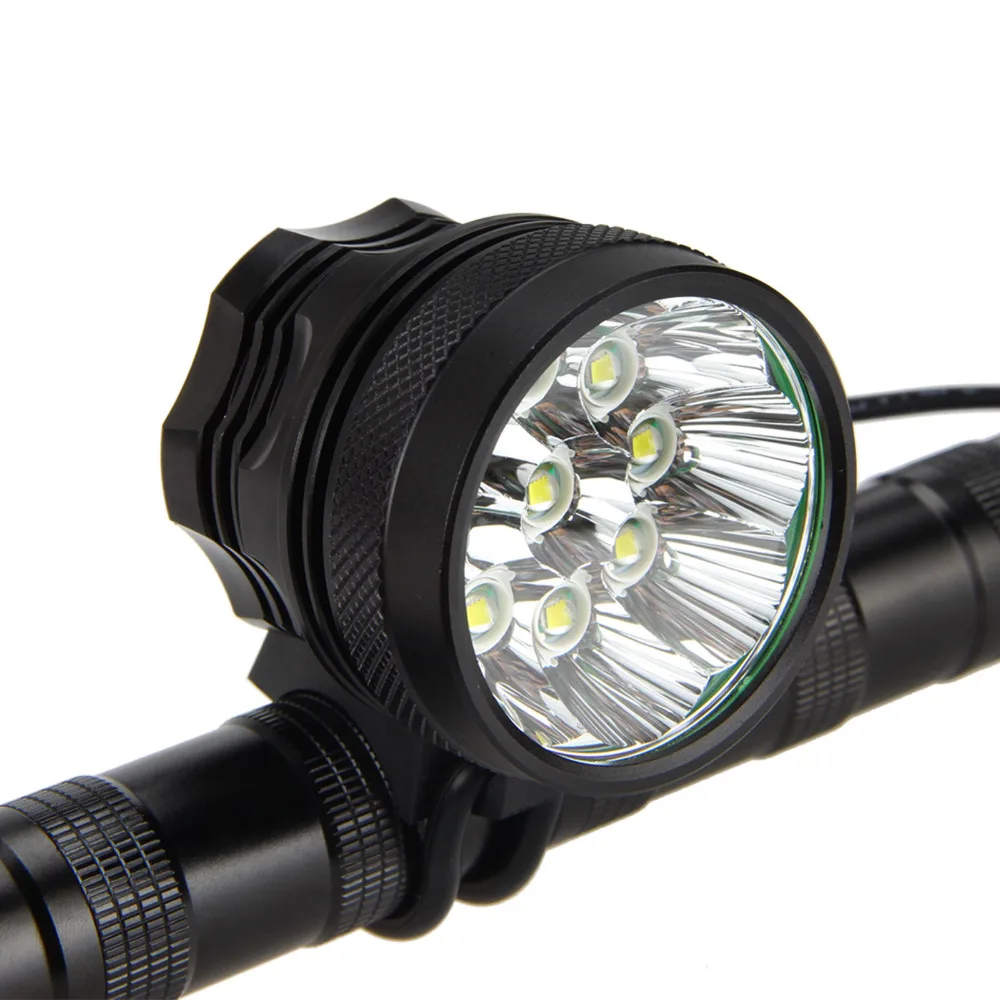 Free Shipping Waterproof 18000lumens 9*Cree XML T6 LED Bicycle Bike Headlight Headlamp Head Light Lamp 12000mAh Set | Освещение