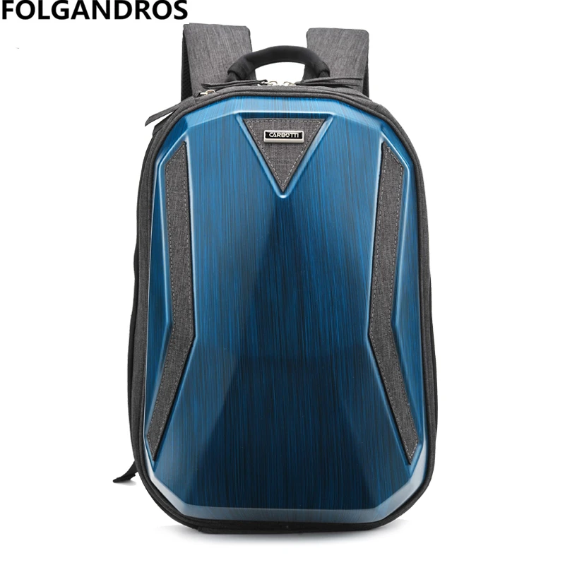 

2018 Жесткий Чехол, сумка для компьютера, мужские рюкзаки, брендовый модный универсальный рюкзак высокого качества, водонепроницаемый классический мотоциклетный рюкзак