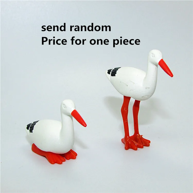 crane 1 шт. Playmobil модель животного медведь кошка панда собака лошадь фигурки животных маленькие фигурки детей развивающие игрушки для детей - Цвет: crane