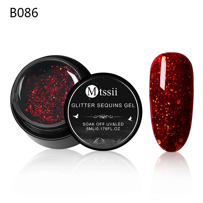 BM37899 Mtssii, 5 мл, фейерверк, Гель-лак для ногтей, Блестящие Блестки, светодиодный Гель-лак для ногтей, Полупостоянный, замачиваемый, УФ-лак для ногтей, блестящий гель - Цвет: BM37899