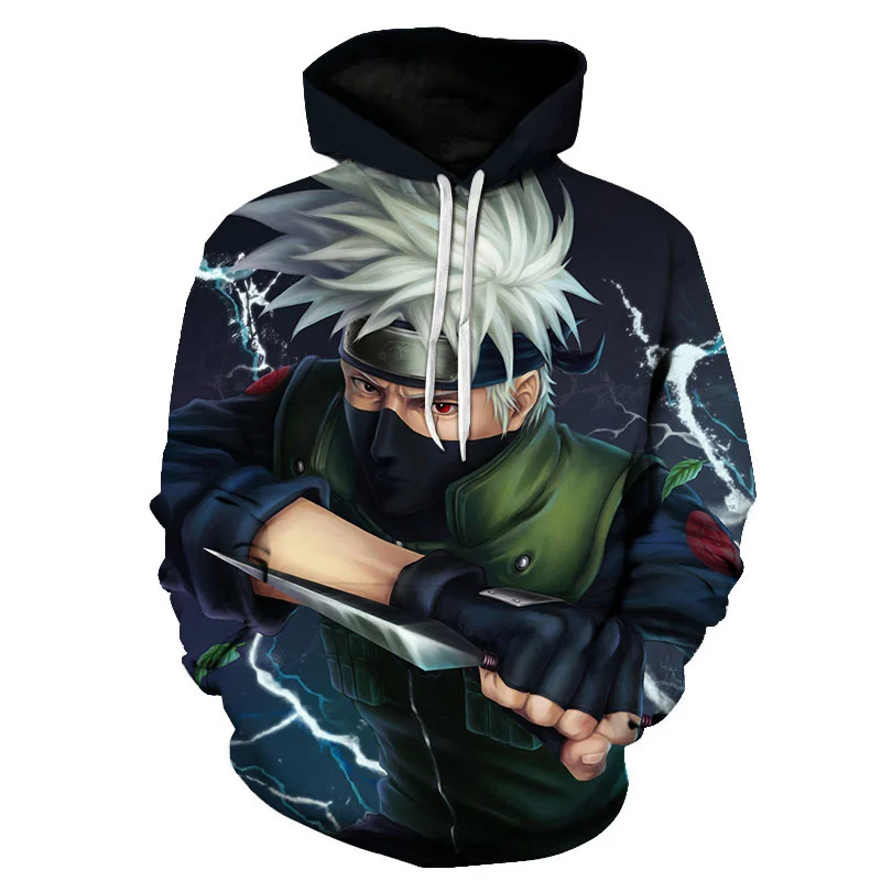 Хит 2019 аниме Наруто толстовки для мужчин и женщин зимние пуловеры 3D с капюшоном