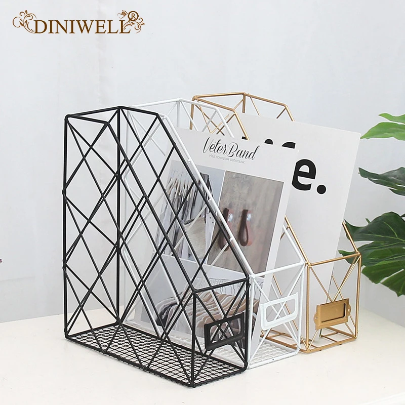 DINIWELL скандинавский кованый стандартный Настольный ящик для хранения файлов и
