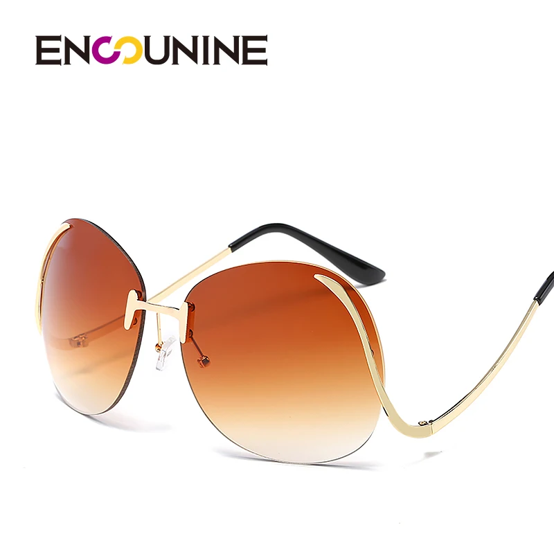 ENSUNINE брендовые дизайнерские женские оправа с металлическими линзами без оправы