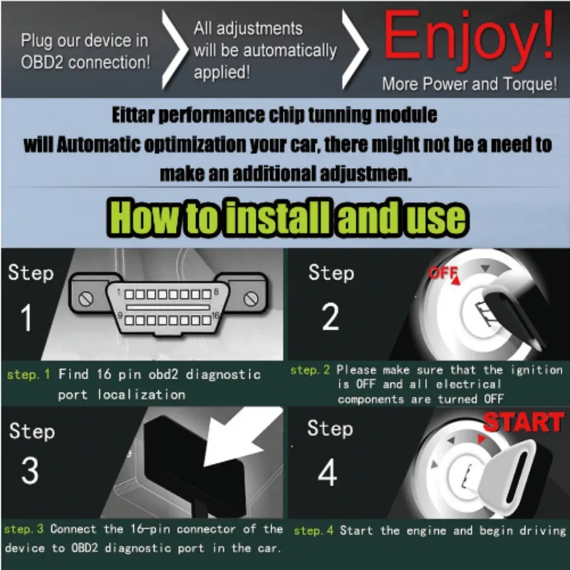 

Car Styling OBD2 OBDII Performance Chip Car Tuning Module Lmprove Combustion Efficiency Save Fuel For SAAB 9-7x 2004+