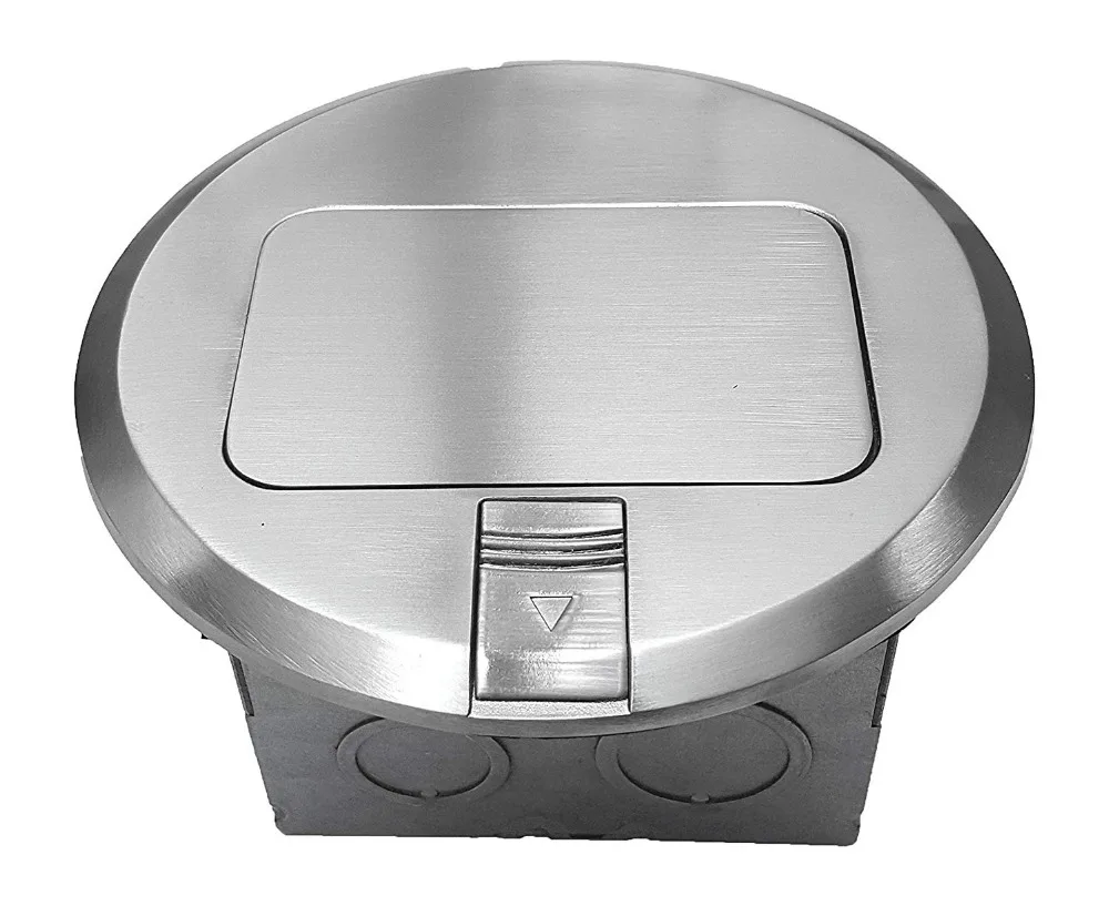 Всплывающая напольная коробка из нержавеющей стали с 20A 125VTamper Weather дуплексная