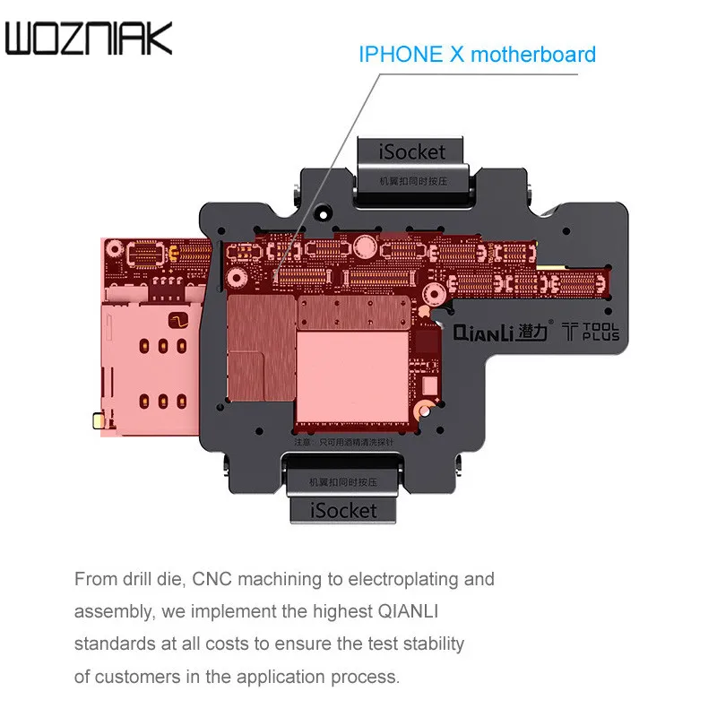 QIANLI iSocket для iPhone x xs xsmax приспособление тестирования материнской платы с двойным