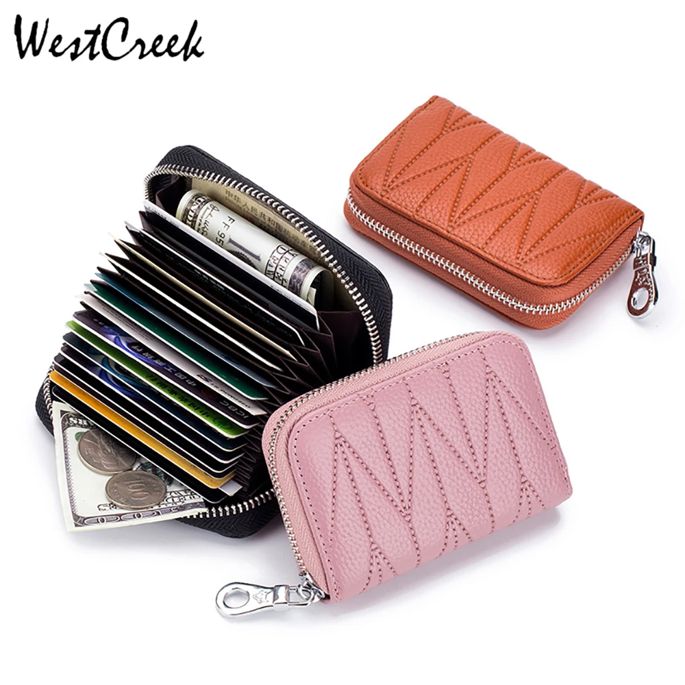 Портмоне WESTCREEK из натуральной воловьей кожи для женщин и мужчин минималистичный