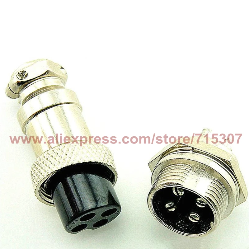 Авиационный соединитель 16 мм авиационный штекер 4PIN и гнездо + разъем 4P всего 2