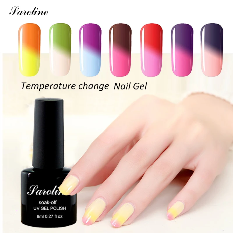 Saroline УФ-Гель-лак для ногтей 8 мл Хамелеон Изменение температуры цветной лак