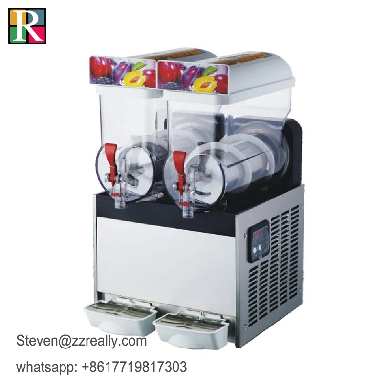

SPACE 2 Bowls Slush Machine Slushie Machine With LED Light Cover