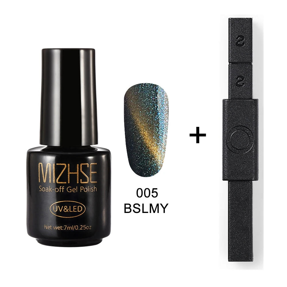 BSLMY005 and BLCT MIZHSE кошачий глаз художественный Гель-лак для ногтей 5D 12 стиль Кошачий глаз УФ-Гель-лак замачиваемый УФ-Гель-лак с сильной магнитной доской - Цвет: BSLMY005 and BLCT