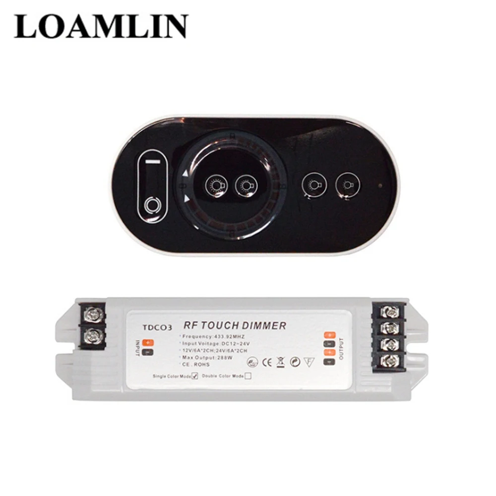 Touch Controller Одноцветный светодиодный контроллер с дистанционным DC5-24V диммер для 5050 3528 2835 одноцветная Светодиодная лента - Цвет: Touch Controller