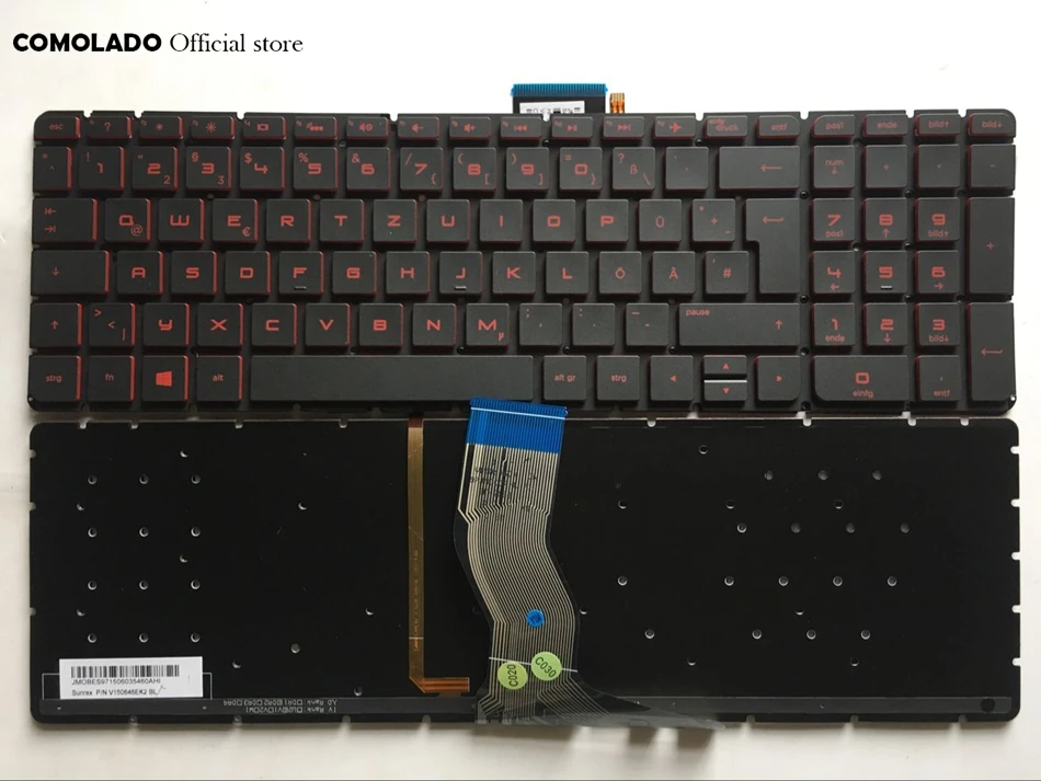 Немецкая клавиатура GR для HP 15 ab ak bc ab000 ab100 ab200 15z 15AK 15bc 15AB черная с