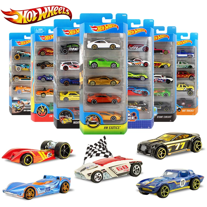 Hotwheels Металлический Игрушечный Автомобиль 1: 64 сплава спортивный автомобиль коллекция 5 шт./кор. Новое поступление горячие колеса игрушка для Детский подарок 1806 костюм для подсвечивания грузовиков