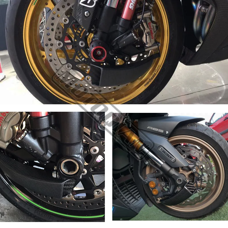 Мото охлаждение Углеродные воздуховоды тормоза для KAWASAKI Ninja 1000 ZX10R 04-10 ZX6R 636 03-19 ZX-12R 04-06 ZZR1100 ZX11 монтажный комплект