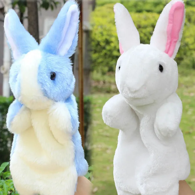 30 см кролик Рука марионетка куклы Плюшевый ребенок зоопарк животное рука