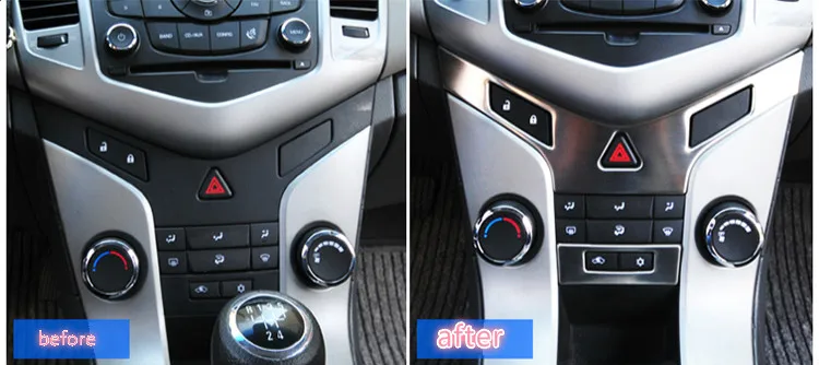 FUNDUOO для chevrolet cruze 2009- синий/серебристый ABS интерьер автомобиля Передняя центральная консоль панель украшения отделка Стайлинг