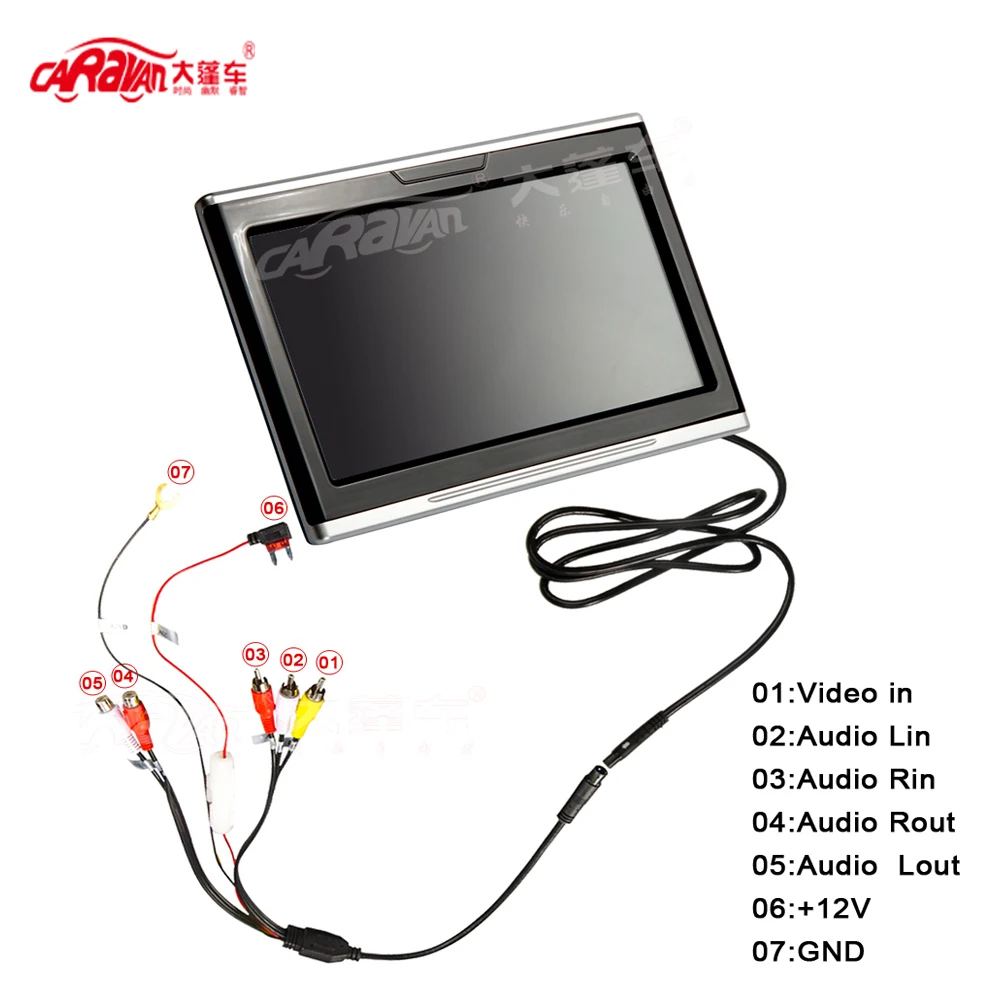 CARAVAN 10.1 " Универсальный Android 4.4.4 монитор на подголовнике автомобиля 1024*600 HD TFT