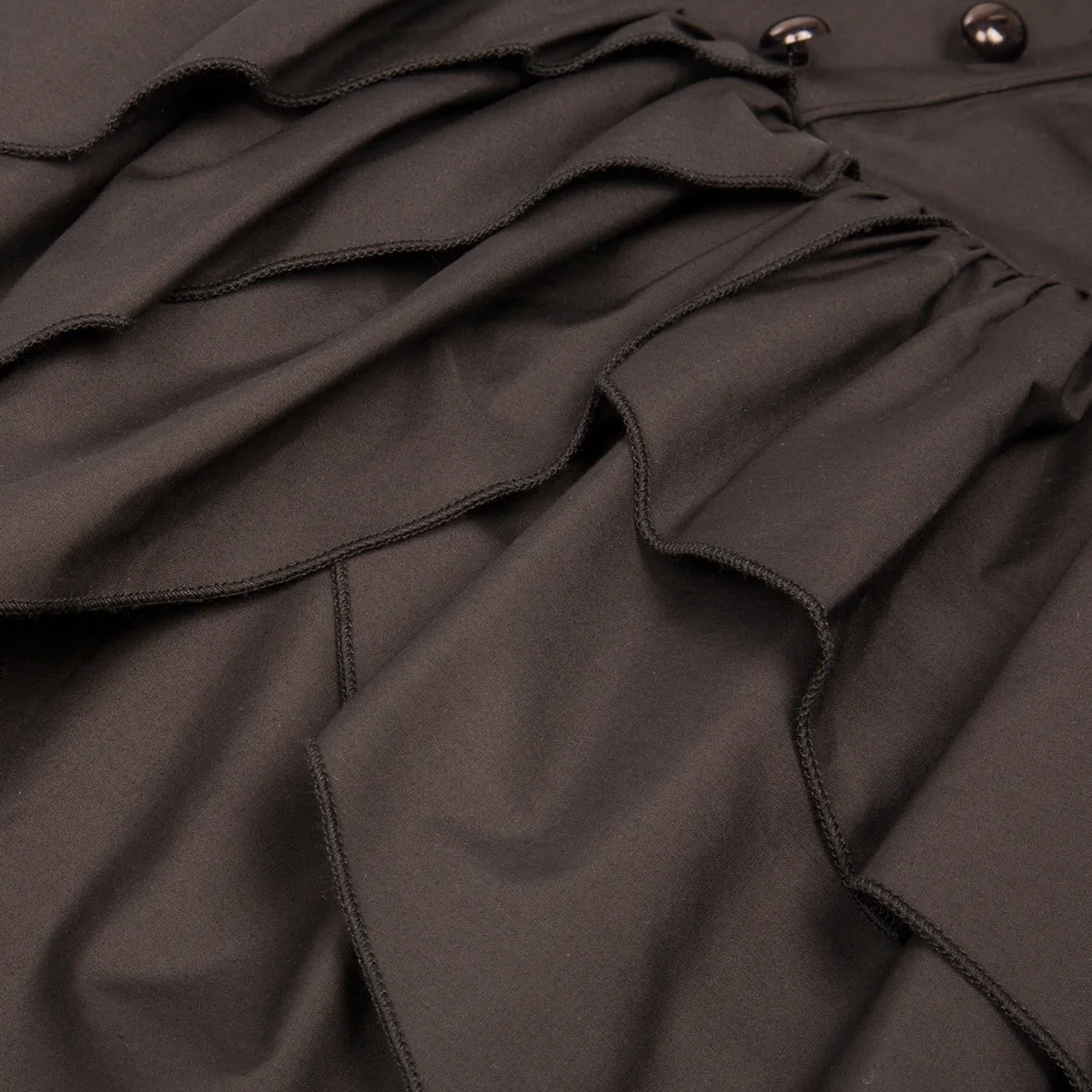 Belle Poque Женская Ретро винтажная эластичная талия бант украшенная гофрированная высокая-низкая юбка с подолом