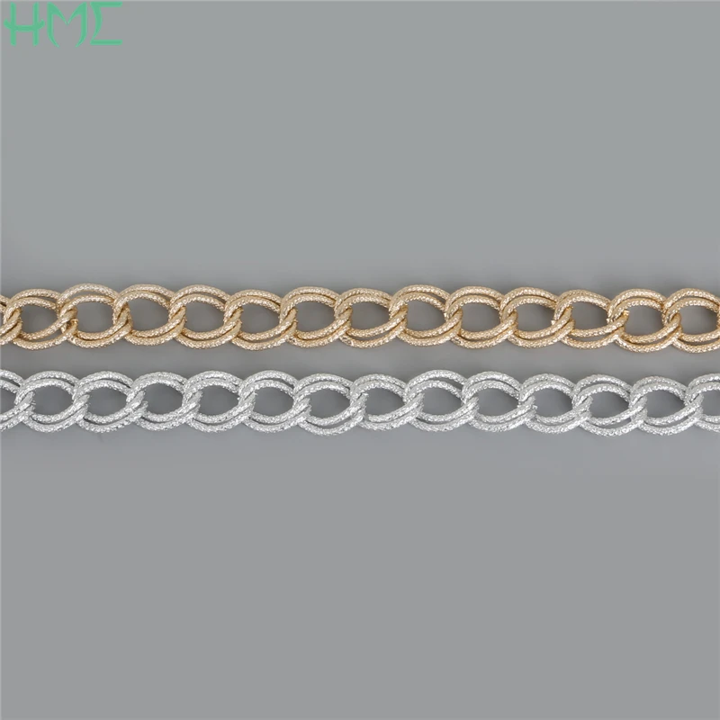 Серебряная/Легкая позолоченная алюминиевая пряжка круглые цепи для ожерелий