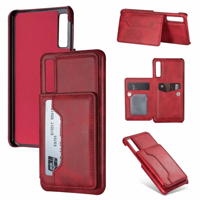 2in1 Retro PU Leather Case For Samsung Galaxy A50 A70 A7 A750 Luxury Multi Card Holders Flip Wallet Photo Stand Phone Case
