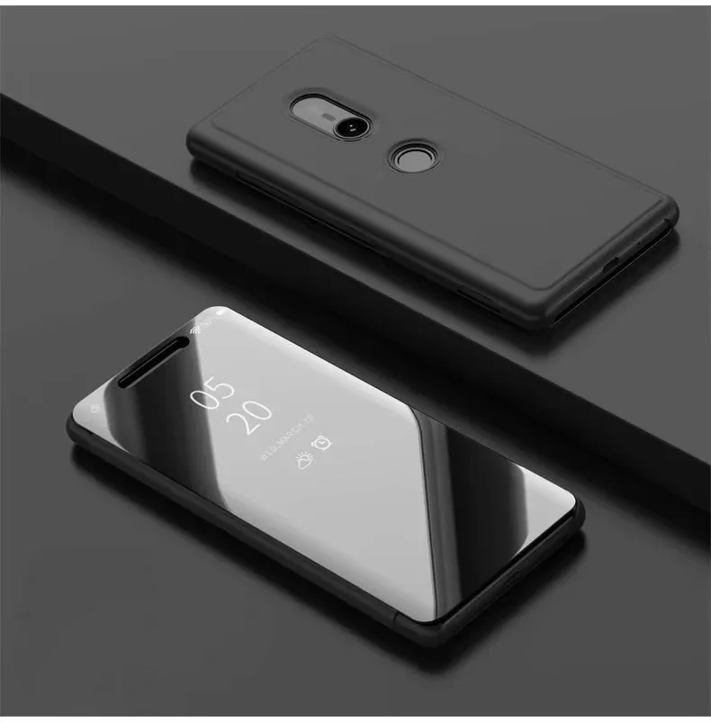 KEYSION Smart Flip Case For Sony Xperia XZ4 XZ3 Clear View Mirror Cover Sim Fundas Coque | Мобильные телефоны и