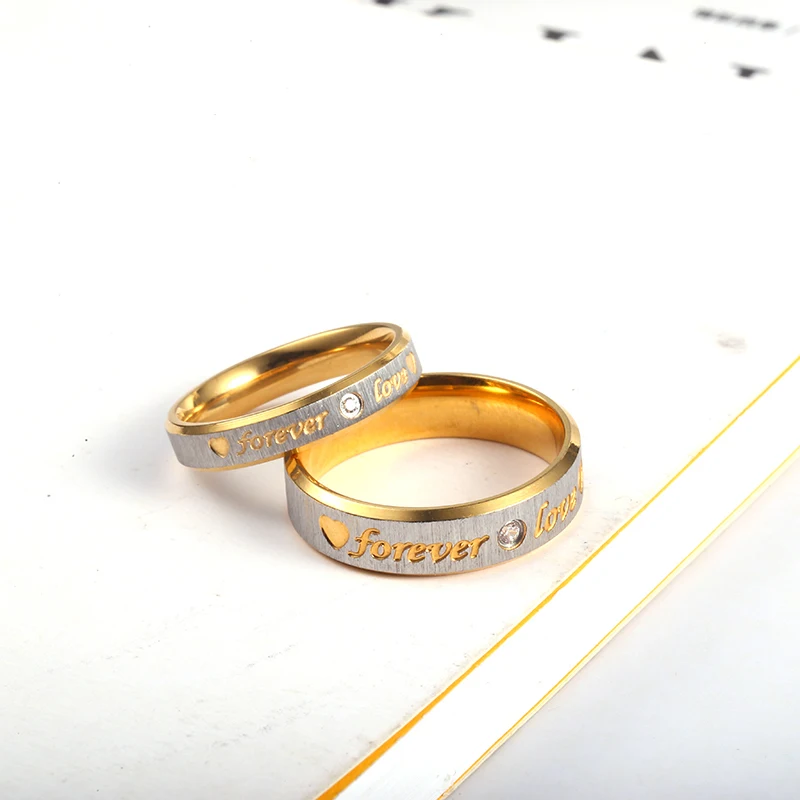 Мужское и женское кольцо из нержавеющей стали|jewelry lots|wholesale jewelry lotsforever love |