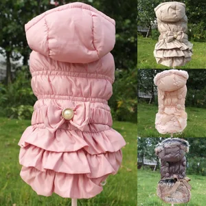 Разнообразное роскошное зимнее пальто для собак, теплое платье принцессы для домашних собак, комбинезон для домашних животных, зимняя одежда для собак, одежда для маленьких домашних животных